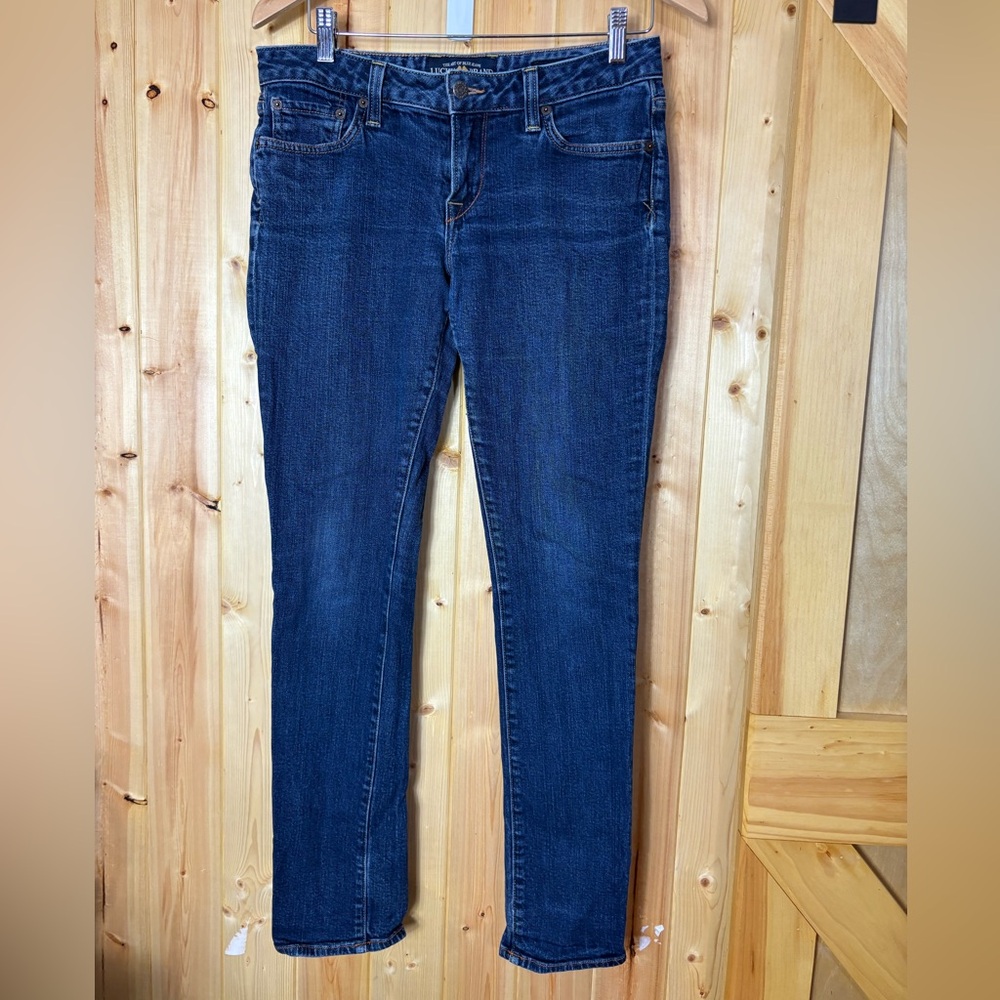 Lucky Brand Jeans Womens 10/30 Mid Rise Lola Skinny Blue Dark Wash USA